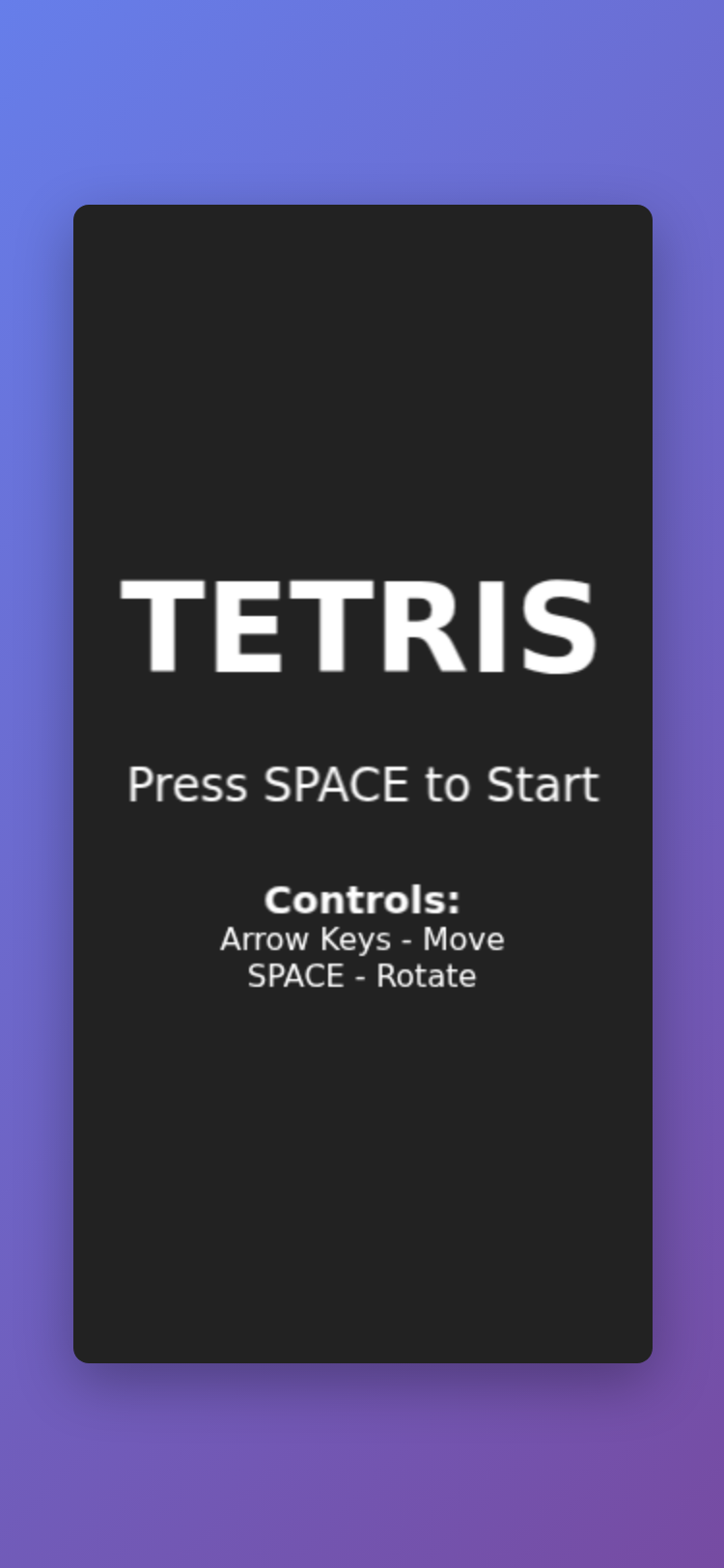 Tetris screenshot