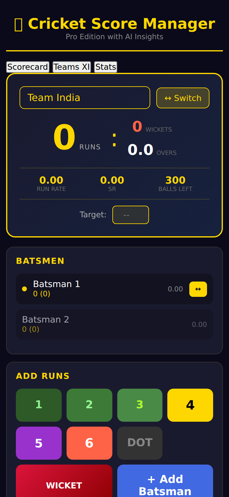 Cricket Score Manager thumbnail