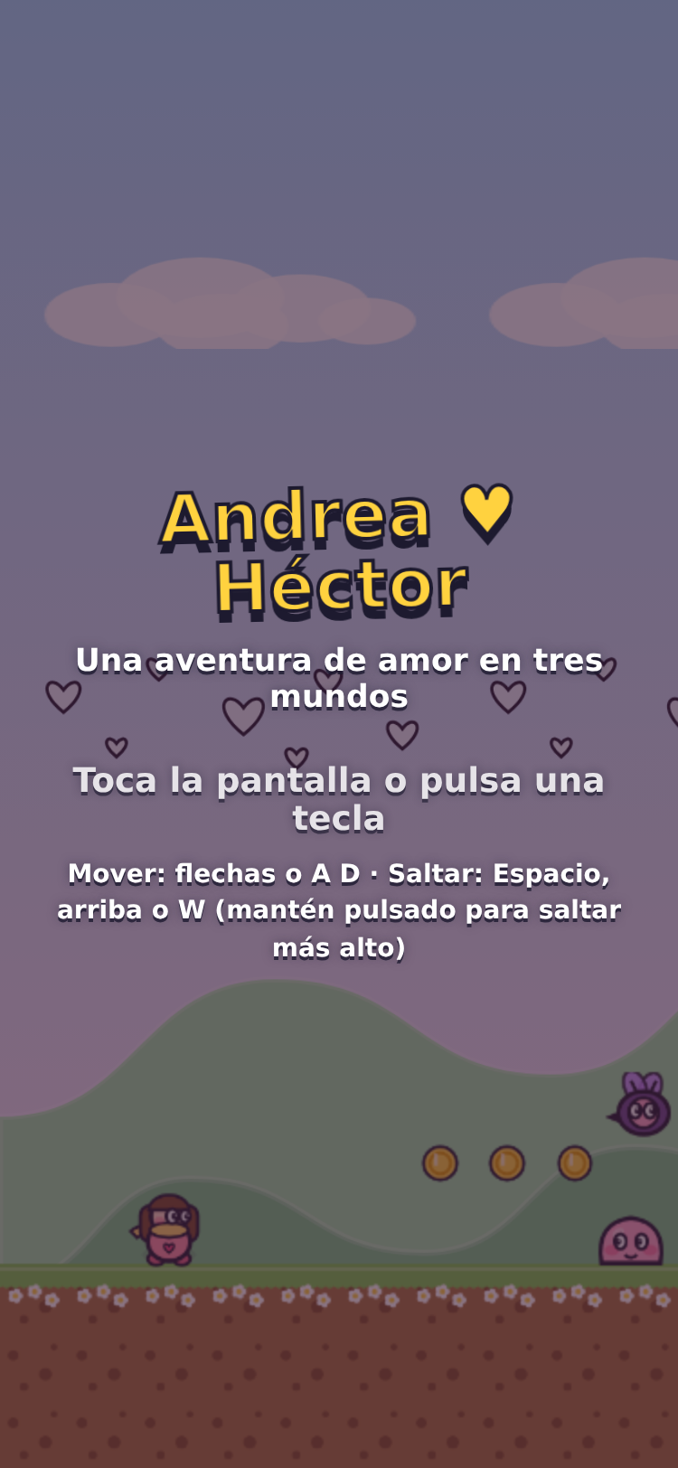 Andrea ♥ Héctor: A Romantic Platform Adventure screenshot