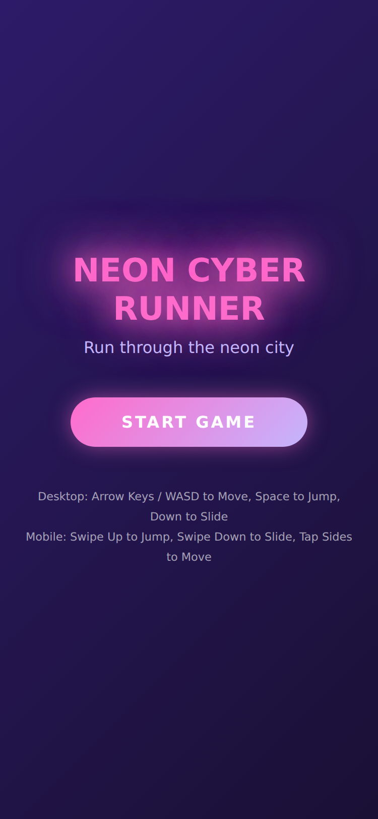 Neon Runner screenshot