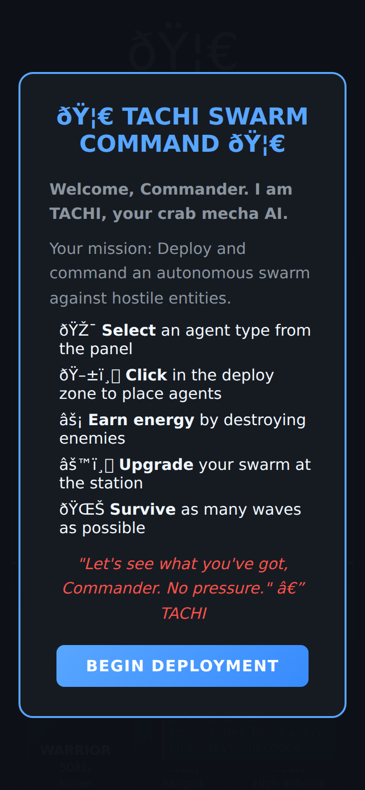 TACHI Swarm: Cybernetic Strategy screenshot