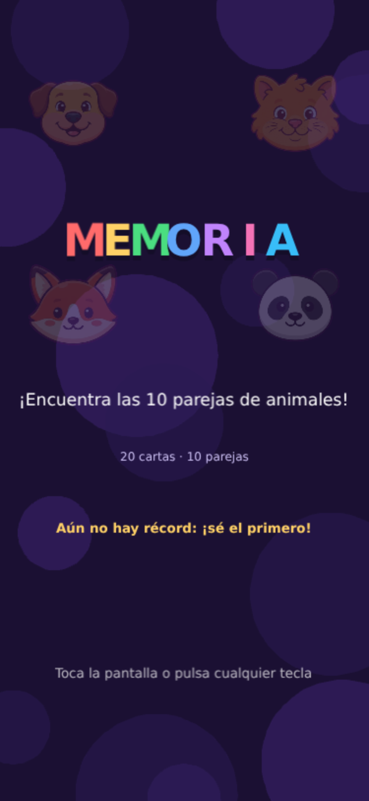 Memoria de Animales screenshot